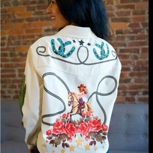 RETRO COWGIRL WESTERN PEARL SNAP BUTTON DOWN SHIRT/Jacket